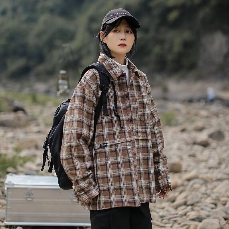 2024 Letter Long Sleeve Shirt Japanese Hong Kong Style Ins Loose Shirt Boys Summer Trendy Versatile Casual Coat