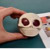 Halloween Stress Balls Squeeze Skull Toys Fidget Decompression Toys Squeeze Skulls with Blood and Maggots Halloween Prank Toys
