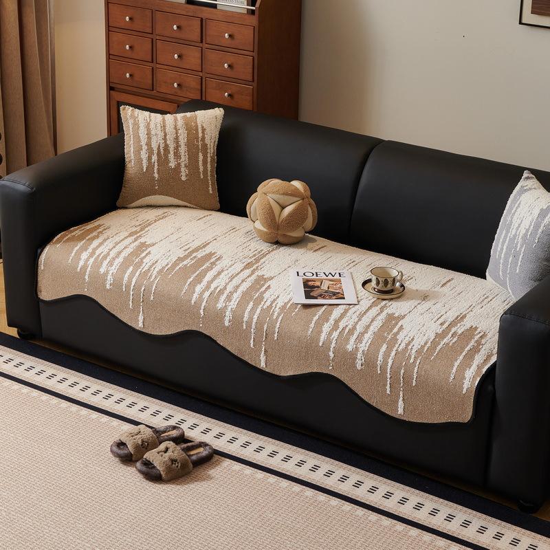 New Special-shaped Sofa Cushion Autumn and Winter Straight Non-slip Irregular Seat Cushion Cover Leather Sofa Cover Cloth Towel