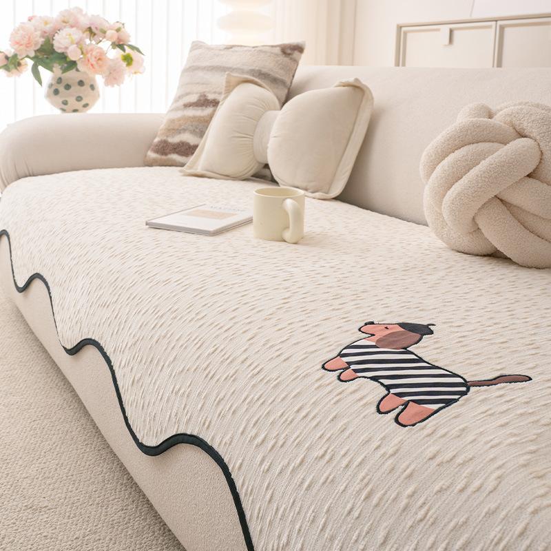 Chenier four seasons universal 2025 new special-shaped sofa cushion irregular one-piece fixed non-slip sofa cover 9070cm 2638₽