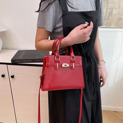 Borsa a mano borsa da donna texture grande capacità design di nicchia borsa quadrata piccola elegante da donna semplice borsa a tracolla messenger