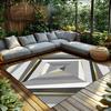 Modern Geometric Area Rug Non Slip Floor Mat Living Room Carpet Home Decor Abstract Pattern Rug Indoor Accent Rug Stylish Design
