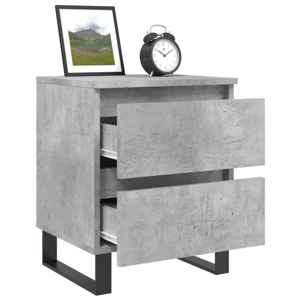 Nightstand Concrete Gray 40 x 35 x 50 cm Particleboard