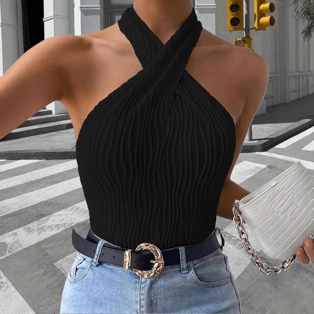 Spicy Girl Fashion Scarf Bandeau Vest Top - Women's Spring/Summer 2026 Collection
