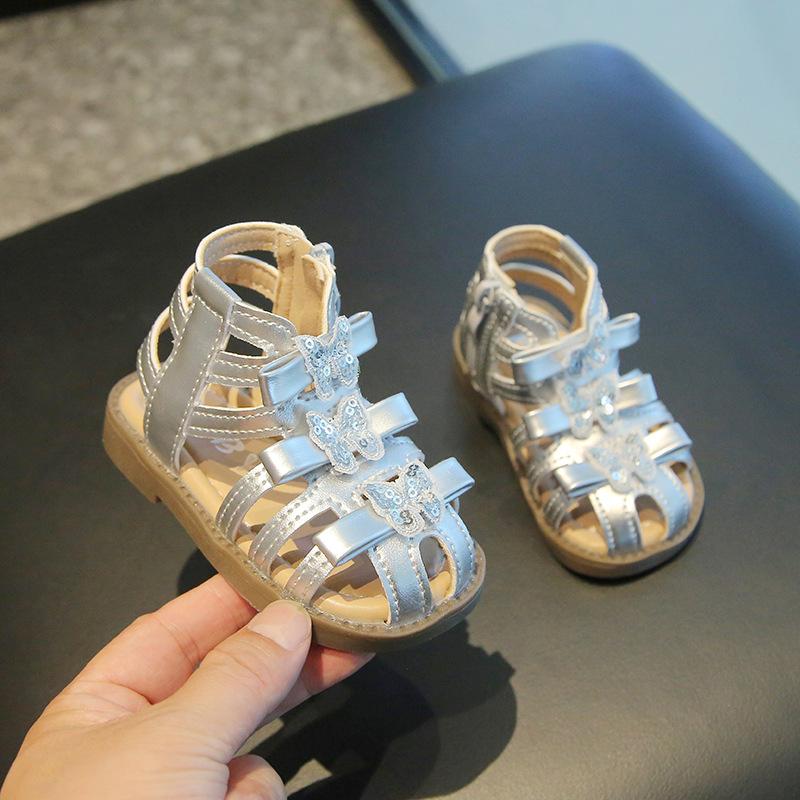 

Anti-slip Shoes for Girls, Beach Sandals 20 срібний