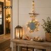 Decorazione Murale Costiera Tartaruga Marina in Legno Illuminata, Stilo Spiaggioso con LED Caldi, Resina Luminosa Nautica da Appendere per Balcone, Portico e Casa al Mare Decorativa
