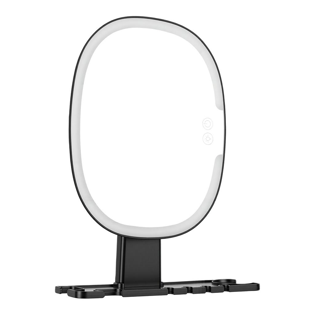 Fogless Shaving Mirror with Storage Shelf Touch Control 3 Color Lighting Modes Wall Mounted Rechargeable Shaving Mirror