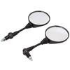 Motorcycle Black Universal 10mm Side Mirror Rearview Mirror Anti-fall Folding Round Mirror