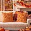 Zipper Closure Pillow Protectors Pumpkin Pattern Halloween Pillowcase  Sofa Decor