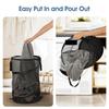 Collapsible Mesh Laundry Basket Collapsible Dirty Clothes Basket Black 75 Liters