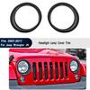 Car Headlight Lamp Cover Trim Bezels For Jeep Wrangler JK Unlimited JKU 2007-17