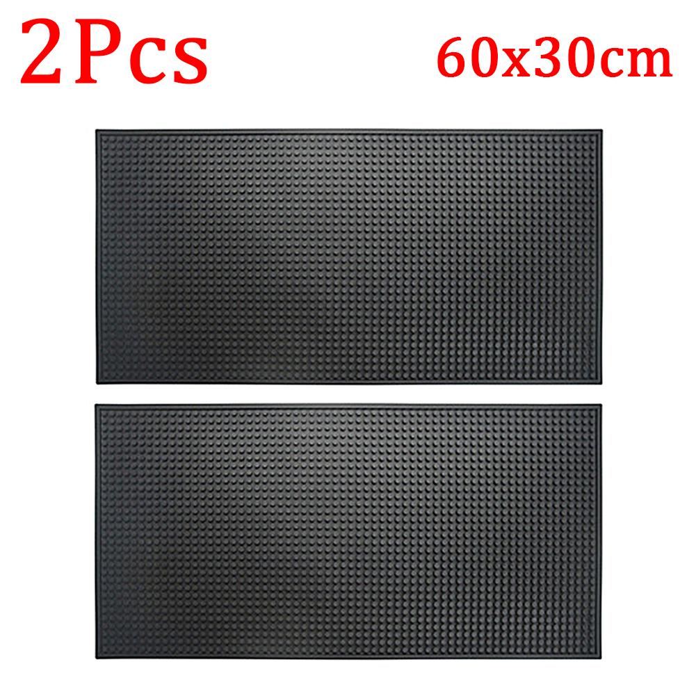 Bar Mat Rubber Coffee Bar Mats Anti-slip PVC Cup Mat Waterproof Heat Resistant Drain Mat for Bar Cafe Barista Cocktail Bartender