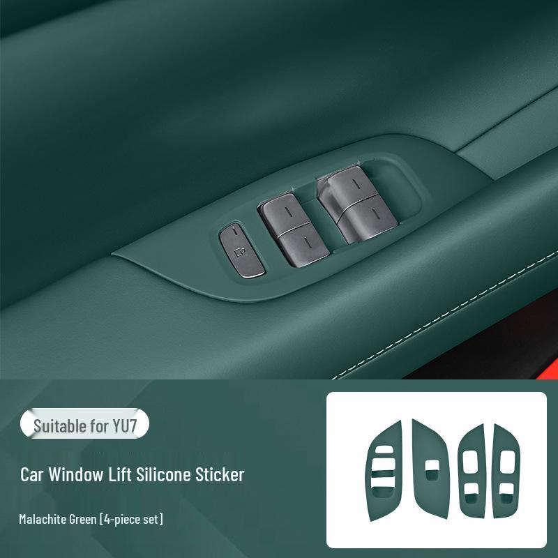 Xiaomi YU7 Car Window Button Frame Protector - Anti-slip Glass Lifter Panel Cover