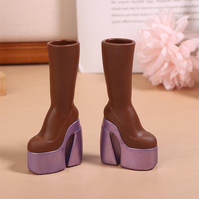 Mini Doll Simulation High Heel Boots Doll Dress Up Accessories Dolls House Clothes Decoration For Girls Pretend Play Toys
