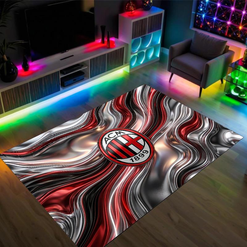 AC Milan Design Crystal Velvet Carpet Cozy Non?Slip Printed Rug For Bedroom Living Room Entrance
