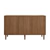 Tea Cabinet Country Style Sideboard with Rattan Doors, 130 x 75.5 Pantry 40cm Magnetic Lock, Adjustable Shelves, Sturdy Structure, Versatile