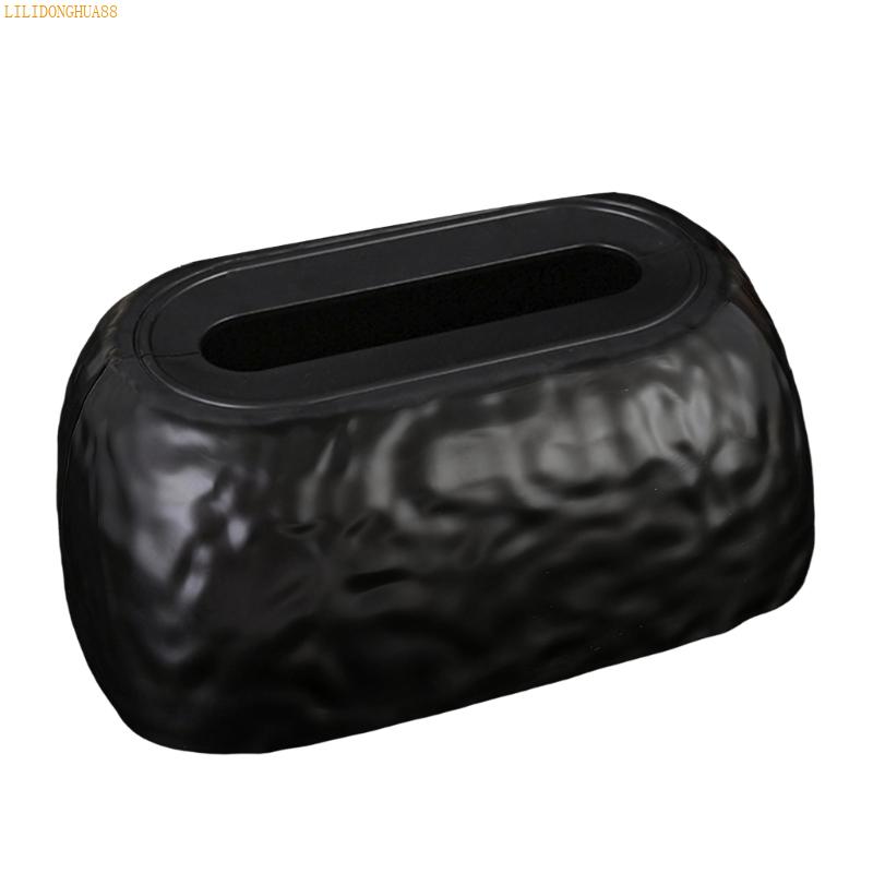 K1AE Durable Shatterproof Acrylic Tissue Holder for Family Household Use with Children Pets Ensuring Impact Resistance чёрный