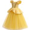 Mädchen Halloween Verkleidung Cosplay langhaariges Prinzessinnenkleid Baby Weihnachtsgeburtstagsparty Kinderkleidung 3-10 Jahre