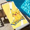 Pokemon Pikachu Beach Towel, Lightning Bolt Design Quick Dry Microfiber Towel for Kids Adults Pool Travel