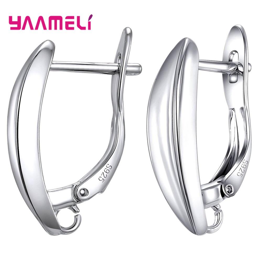 Real 100% S925 Sterling Silver Findings Earrings Leverback Earwire Fittings Components Accessories Handmade Supplies