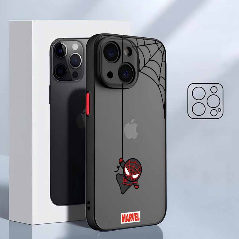 Spider-Man Uroczy Do iPhone 17 Air 16E 16 15 14 13 12 11 8 7 mini Pro Max Plus Matowy Półprzezroczysty Miękki Pokrowiec na Telefon