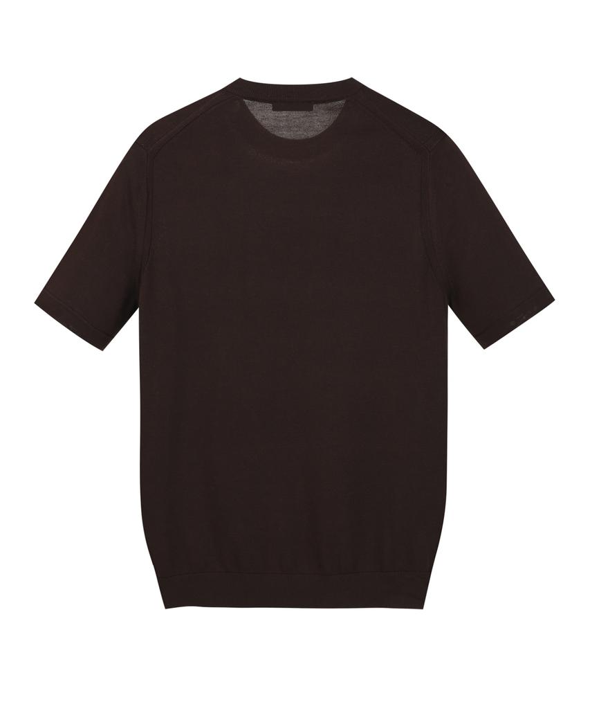 Jilseutyueoteunyuyogmaen Silk Blend Crew Neck Knit - Dark Brown (Jnsw6B302W3)