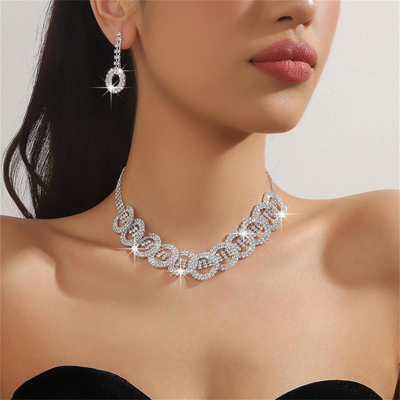 Diamond Necklace Earrings Set Wedding Gifts Accessories Wedding Gifts Luxury Accessories