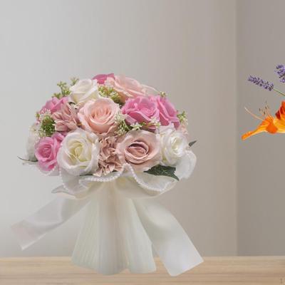 Bridal Holding Wedding Bouquet Artificial Elegant Flower for Party
