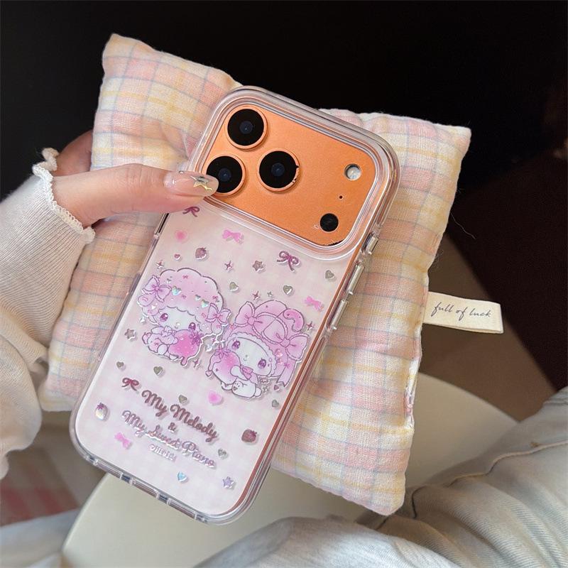 

Strawberry Pink Plaid iPhone Case for iPhone 17/16 Pro Max/15/14 Apple 16