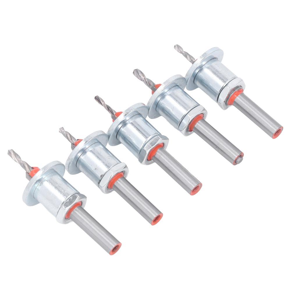 5pcs 90 Degree Angle Countersink Drill Bit Set 2.8-4mm Cone Size Counterbore Bit For Woodworking
