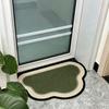 Bathroom Door Mat Super Absorbent Bath Mat Retro Bathroom Rug with Anti-Slip Bottom Diatomaceous
