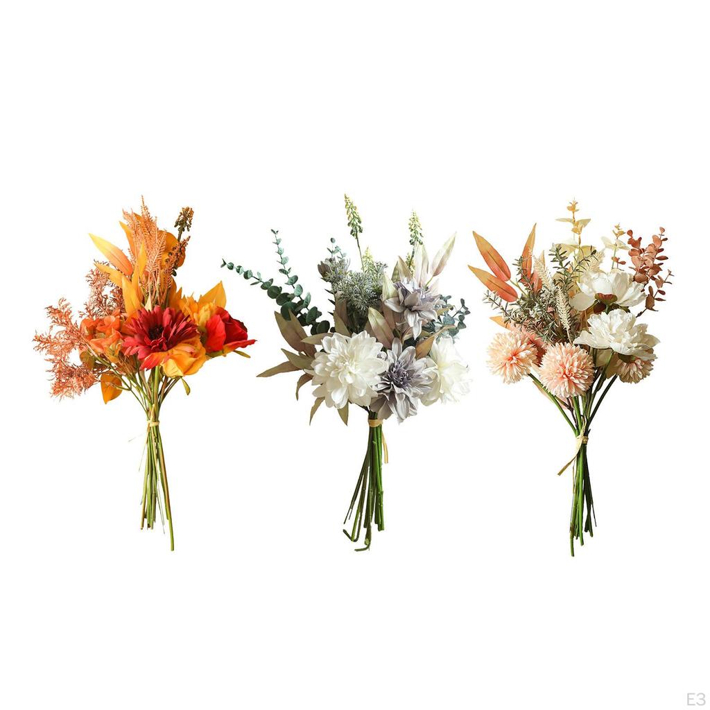 Kwiaty Hybrydowy sztuczny bukiet ślubny dla nowożeńców Jedwabny stół do domu i ogrodu