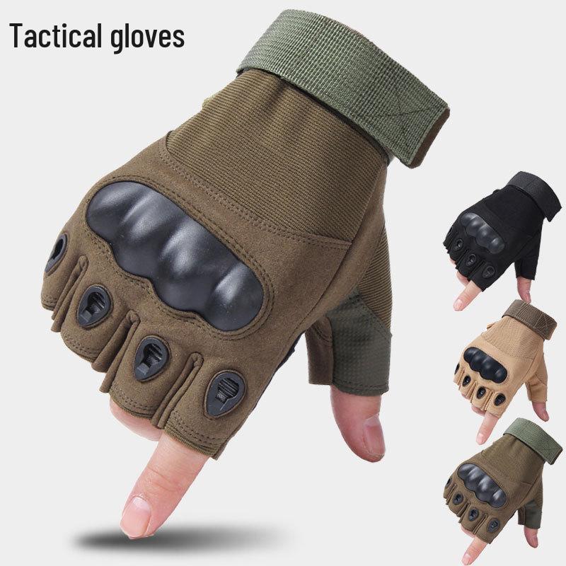 Men's Anti-Slip Tactical Half-Finger Training Gloves for Outdoor Fitness & Cycling