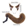 A52E Realistic Wolf Ear Hairband With Attached Tail For Themed Dressing Up Event