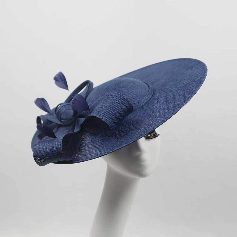 With Headband Tea Party Hat Wide Brim Derby Hat New Women Fascinator Hats  for Church Event