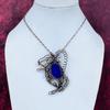 Lapis Lazuli Pendant Copper Wire Wrapped Rabbit Pendant Gemstone Handmade Jewelry