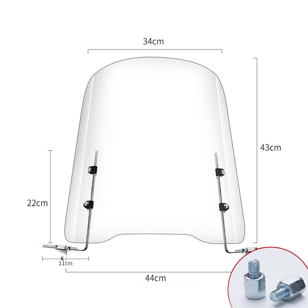 Motorcycle Windshield Electric Bike Windscreen Easy Installation Motorbike