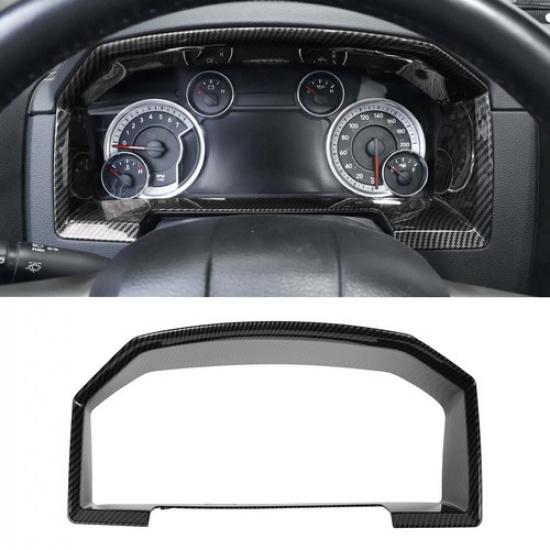 Console Dashboard Cover Trim Decor Frame For Dodge Ram 1500 2010-17 Carbon Fiber