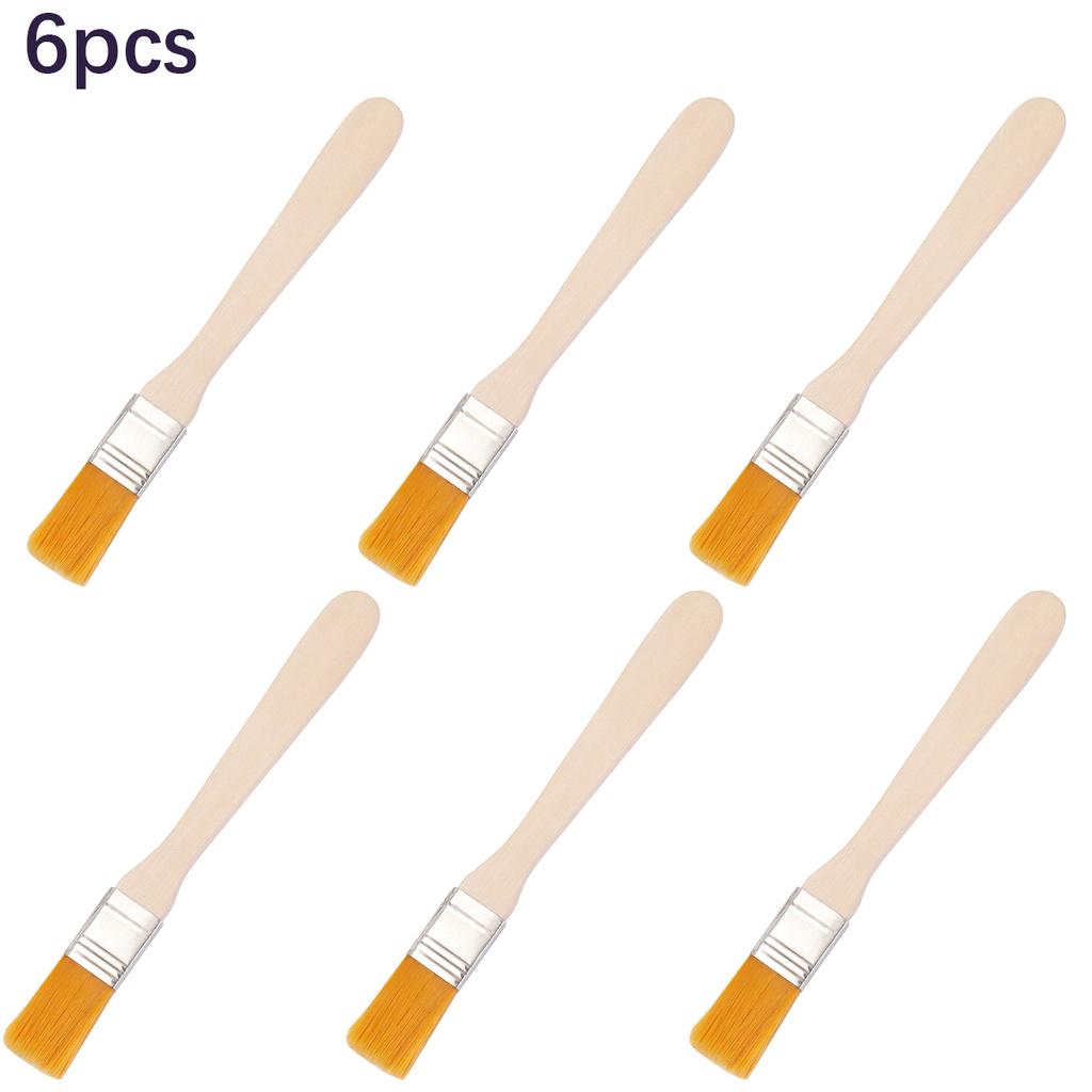 nylon brushes 6/12/18/32pcs short wooden handle art paint brushes watercolor brushes wall brushes art brushes cleaning tools