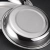 Metal Dinner Plates 304 Stainless Steel Round Camping Plates Thickened Soup Plate Tableware Tool S (16cm)