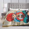 Anime Ranma And P-chan Blanket Flannel Print  Multi-function Warm Throw Blanket for Bedding Car Rug Piece