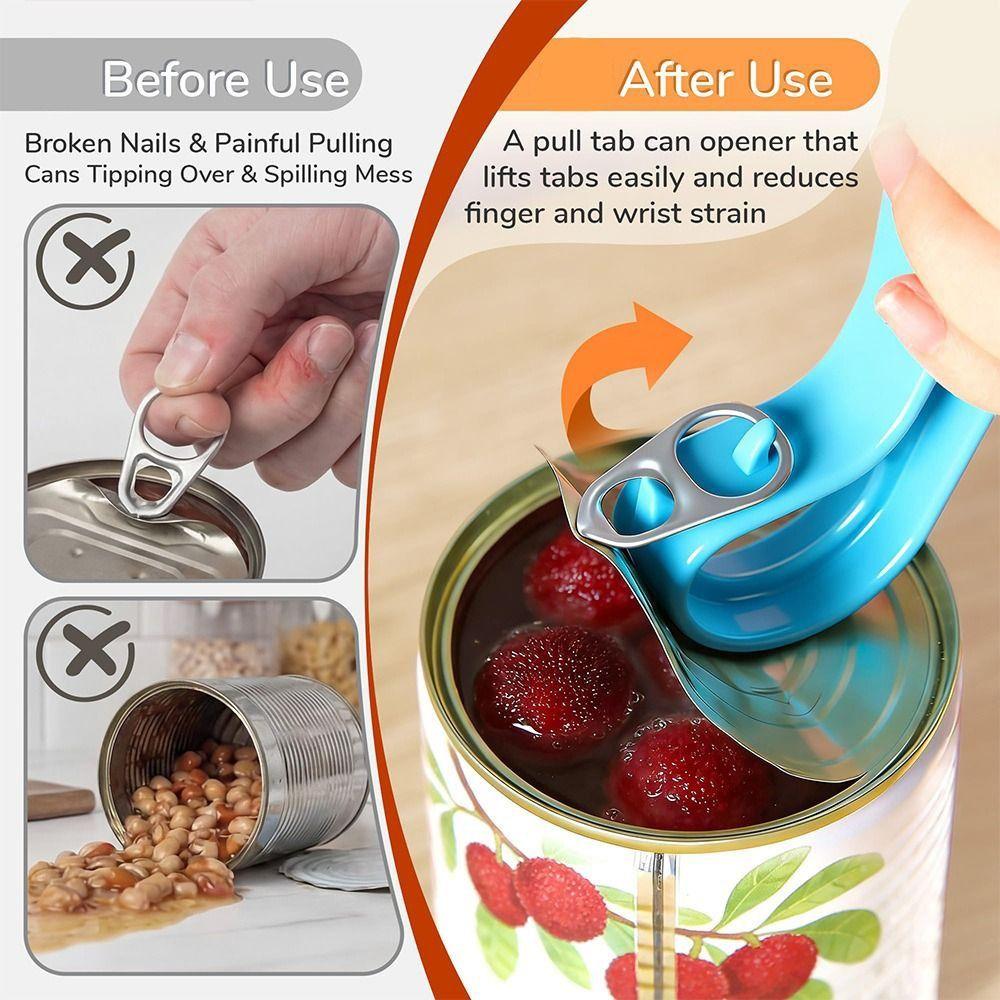 Built-in Magnets Mason Jar Opener Hook Design Vacuum Seal Remover  Daily Household Kitchen Opening