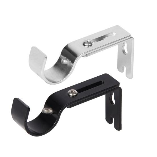 2 Pcs Curtain Rod Bracket Hard Adjustable Length Thicken Practical Wide Application Great Hardness Holders for Bedroom