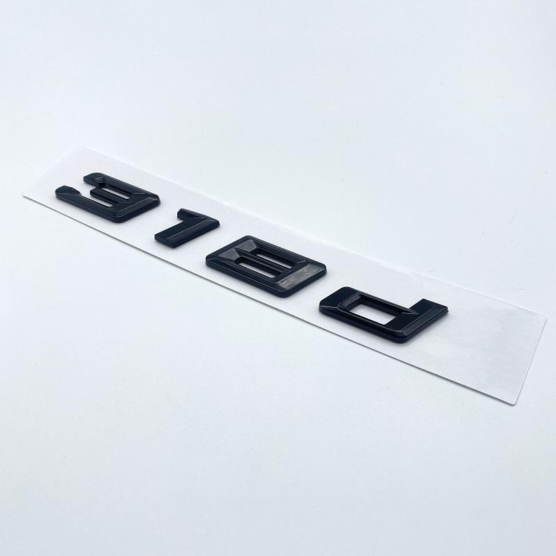 Nová čísla písma Písmena 316d 318d 320d 325d 328d 330d 335d Emblém GT ABS pro BMW řady 3 E90 E46 F30 Logo kufru auta