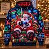 Hanorac de Crăciun Moș Crăciun Amuzant Imprimare 3D Snowboard Gaming Cacao Fierbinte Ren Pulover Festiv Petrecere de Sărbătoare Cadou de Iarnă