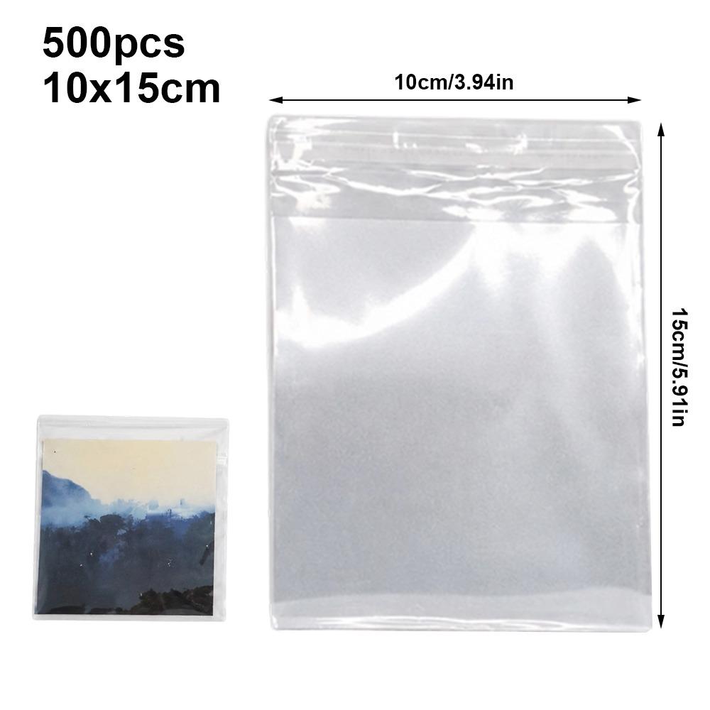 500Pcs Transparent Transparent Cellophane Bags  for Candy Snack Jewelry Accessories