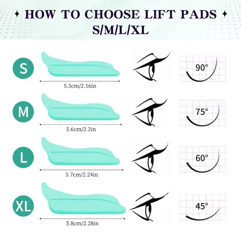 4/5/7 Pairs Eyelash Perm Silicone Pad Eyelash Perm Assistant Tools 3D Lashes Curler Applicator Tools Lash Supplies Women Gift