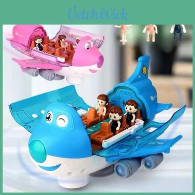 Cute Cartoon Airplane Toy With Rotating Lights And Music Wholesale
