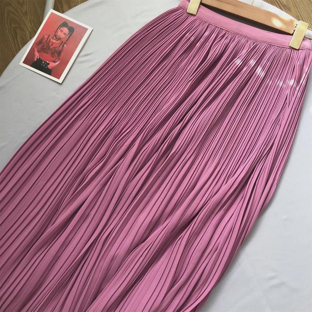 Super Slimming Pleated Midi Skirt - New Heavyweight Design for Summer