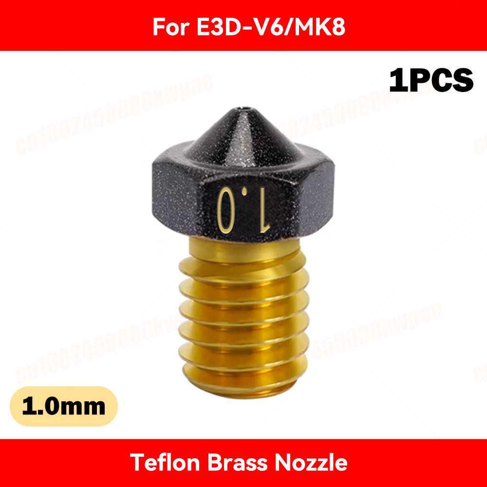 E3D V6 3D Printer High Flow Brass Nozzle, Hardened Steel Copper-Plated CHT Extruder Head, Clearance Sale.
